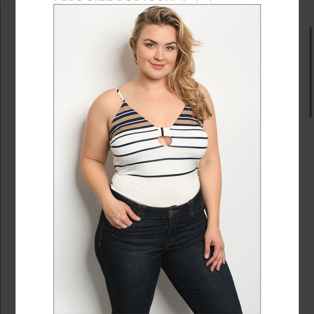 IVORY TAUPE PLUS SIZE BODYSUIT
